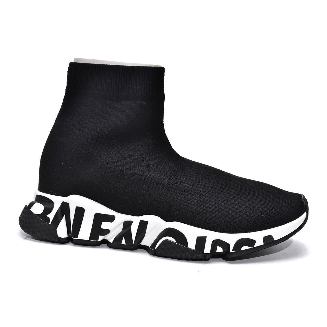 balenciaga speed graffiti trainer x black white balenciaga speed graffiti trainer x black white