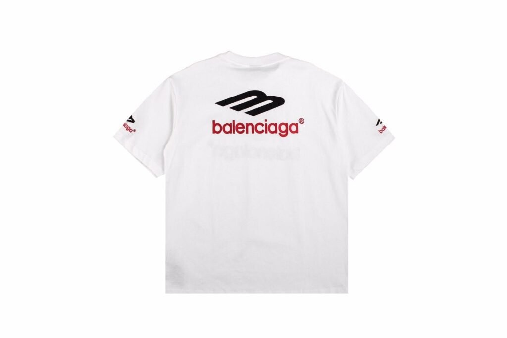 balenciaga logo graphic t shirt white