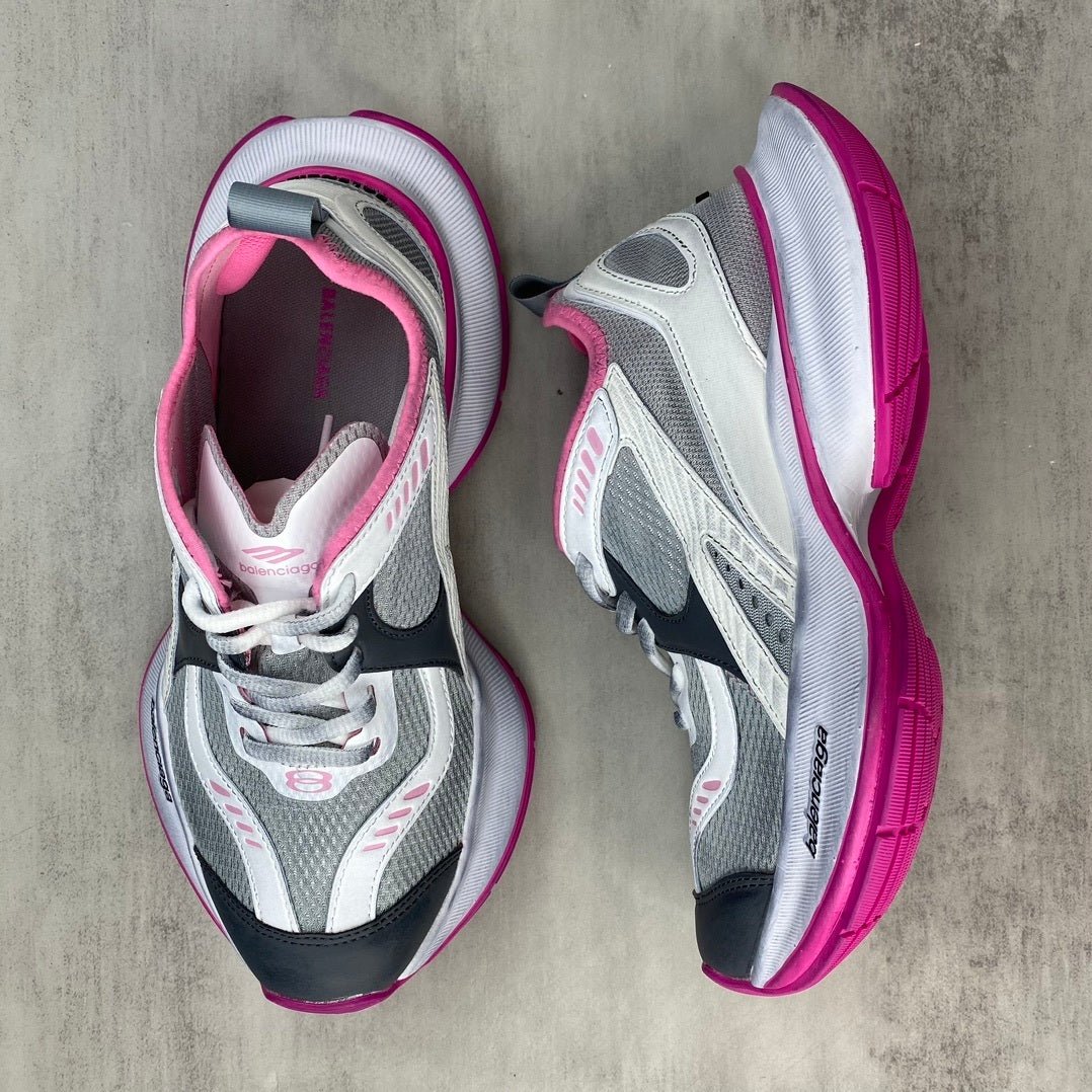 balenciaga ventilated runner in grey/pink: technical nuance balenciaga ventilated runner in grey/pink: technical nuance