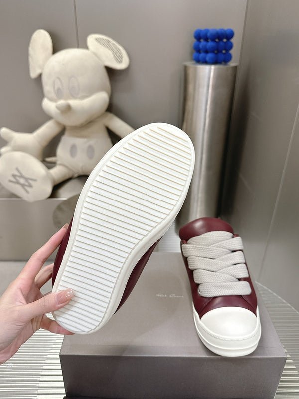 rick owens burgundy low top sneakers rick owens burgundy low top sneakers