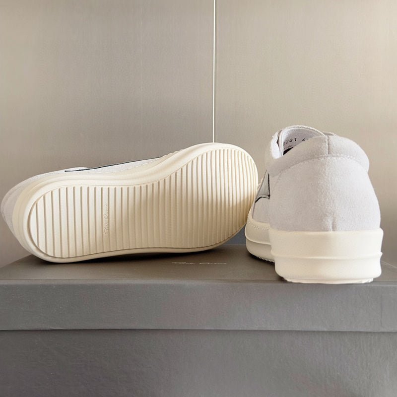 rick owens white suede low top sneakers rick owens white suede low top sneakers