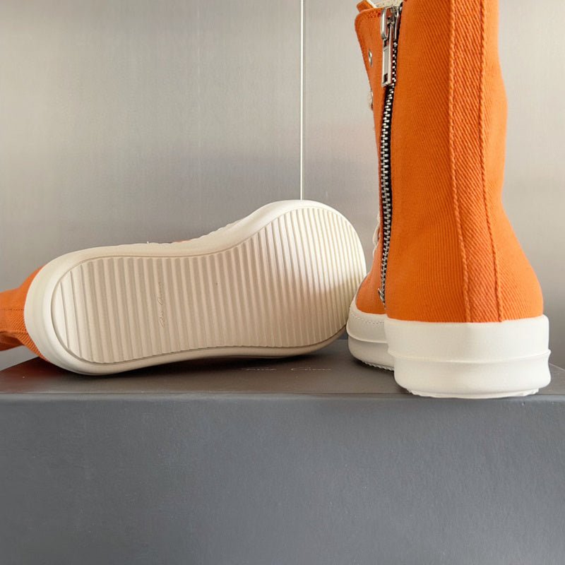 rick owens orange high top sneakers rick owens orange high top sneakers