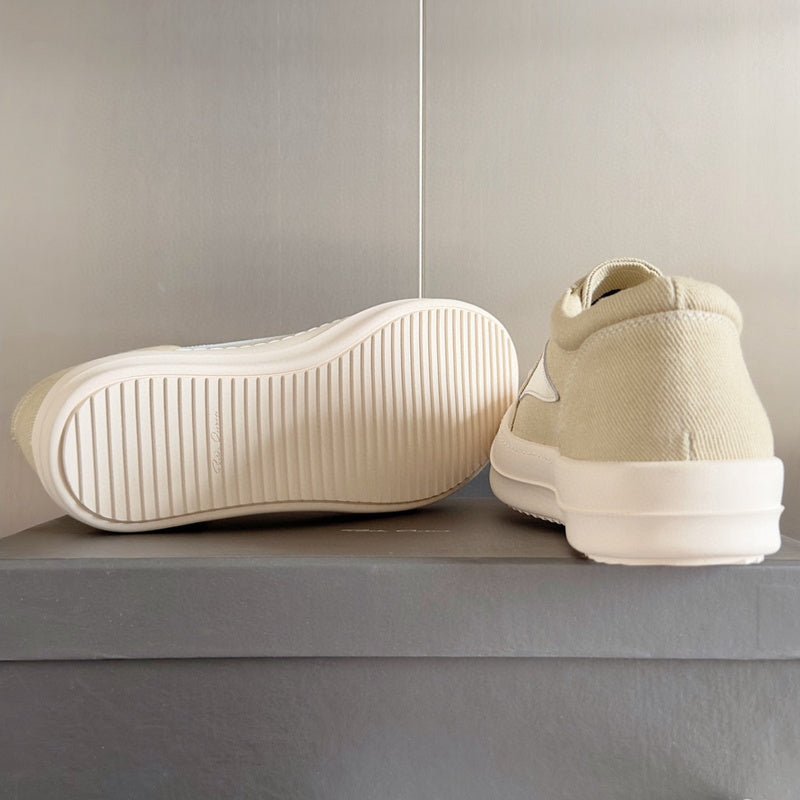 rick owens beige canvas low top sneakers rick owens beige canvas low top sneakers