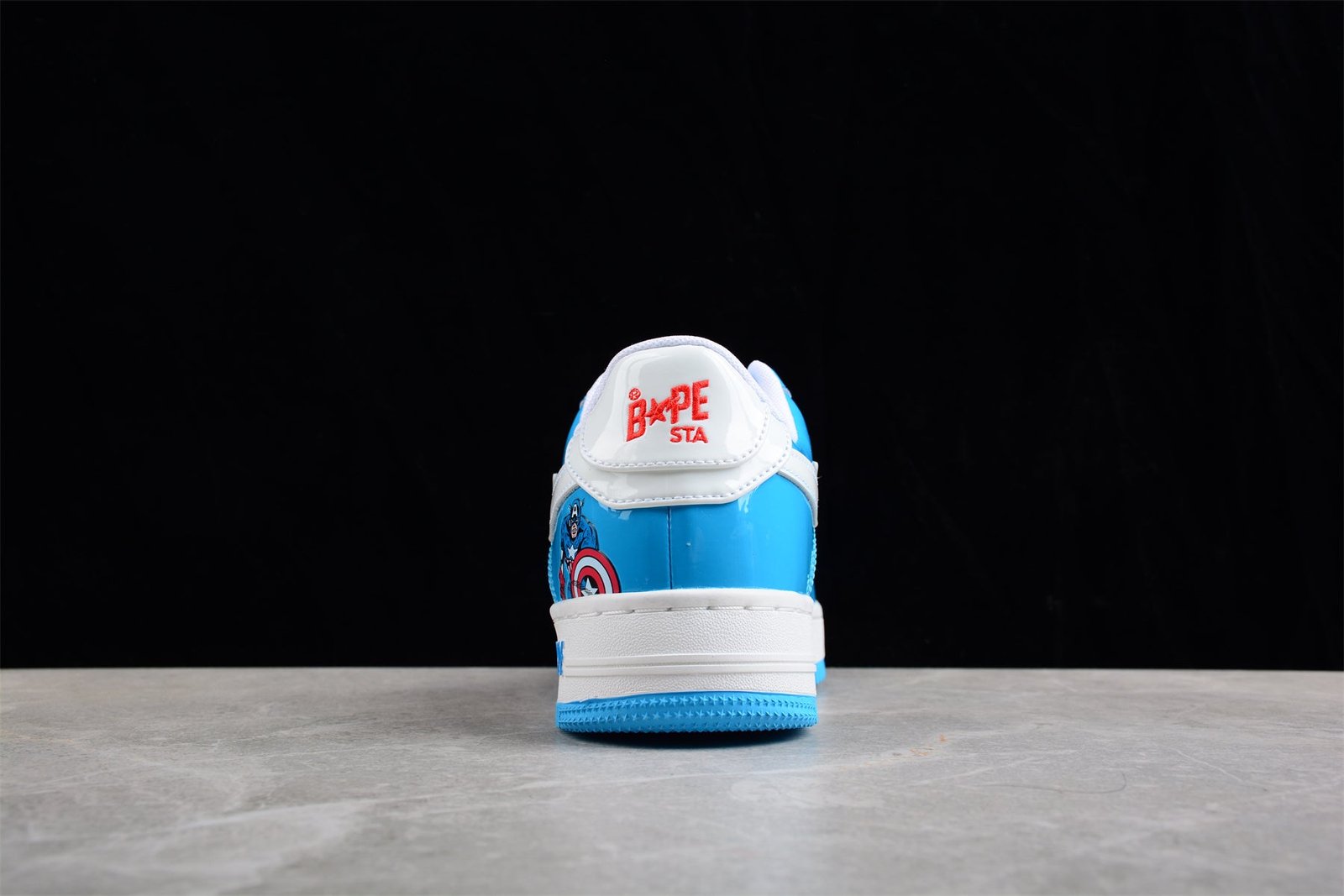bape sta low top sneakers in blue and red captain america edition bape sta low top sneakers in blue and red captain america edition