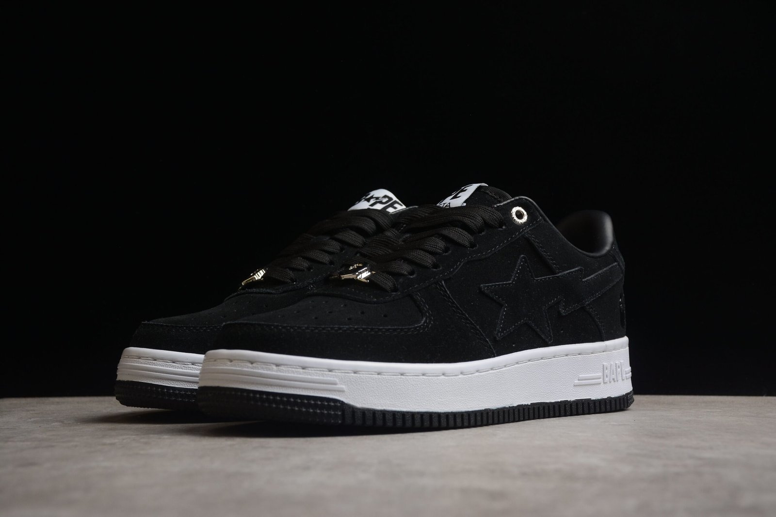 bape sta low top black suede sneakers bape sta low top black suede sneakers