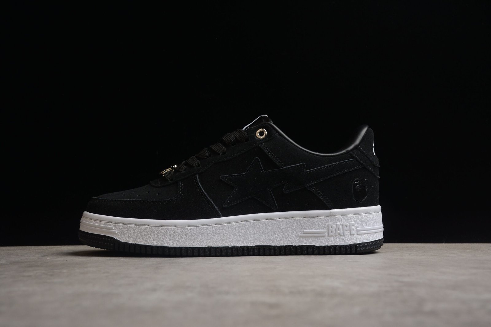 bape sta low top black suede sneakers bape sta low top black suede sneakers