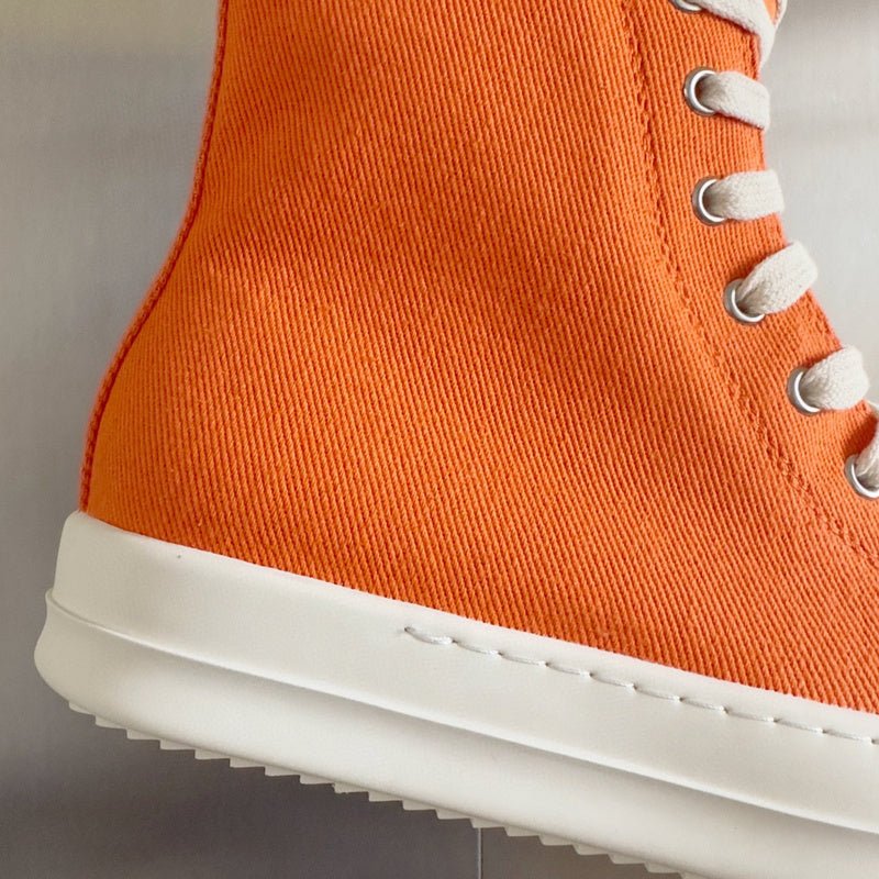 rick owens orange high top sneakers rick owens orange high top sneakers
