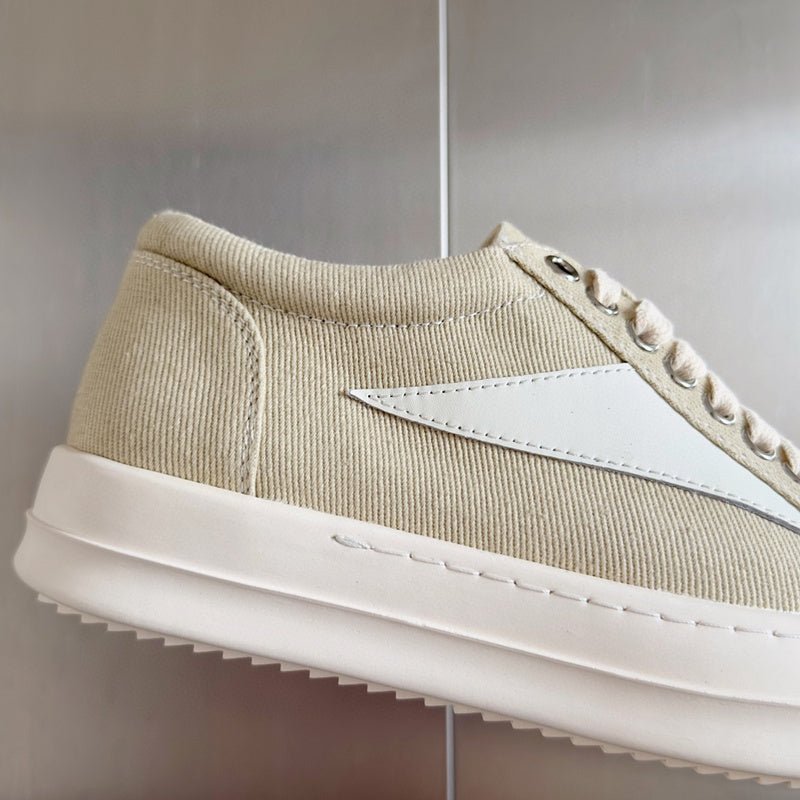 rick owens beige canvas low top sneakers rick owens beige canvas low top sneakers