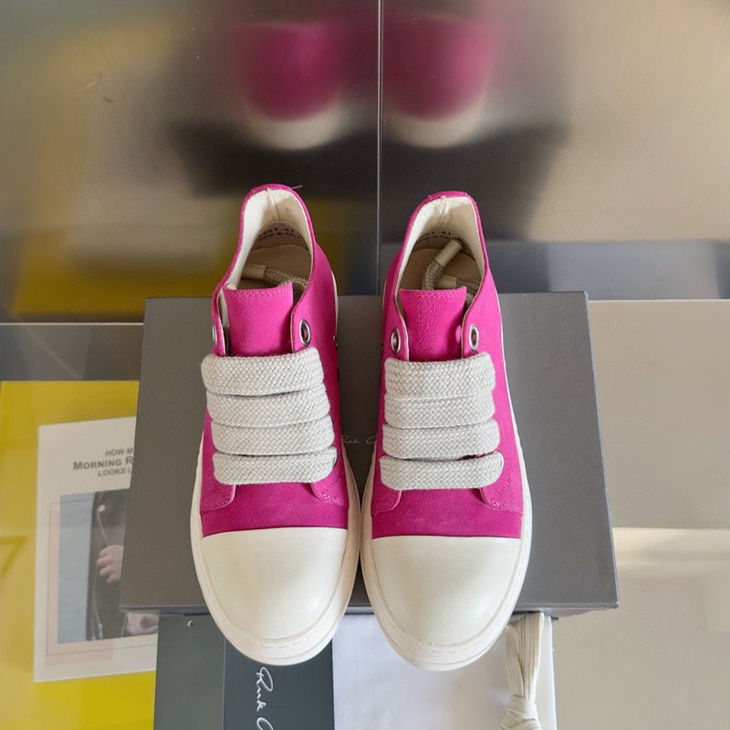 rick owens pink suede low top sneakers rick owens pink suede low top sneakers