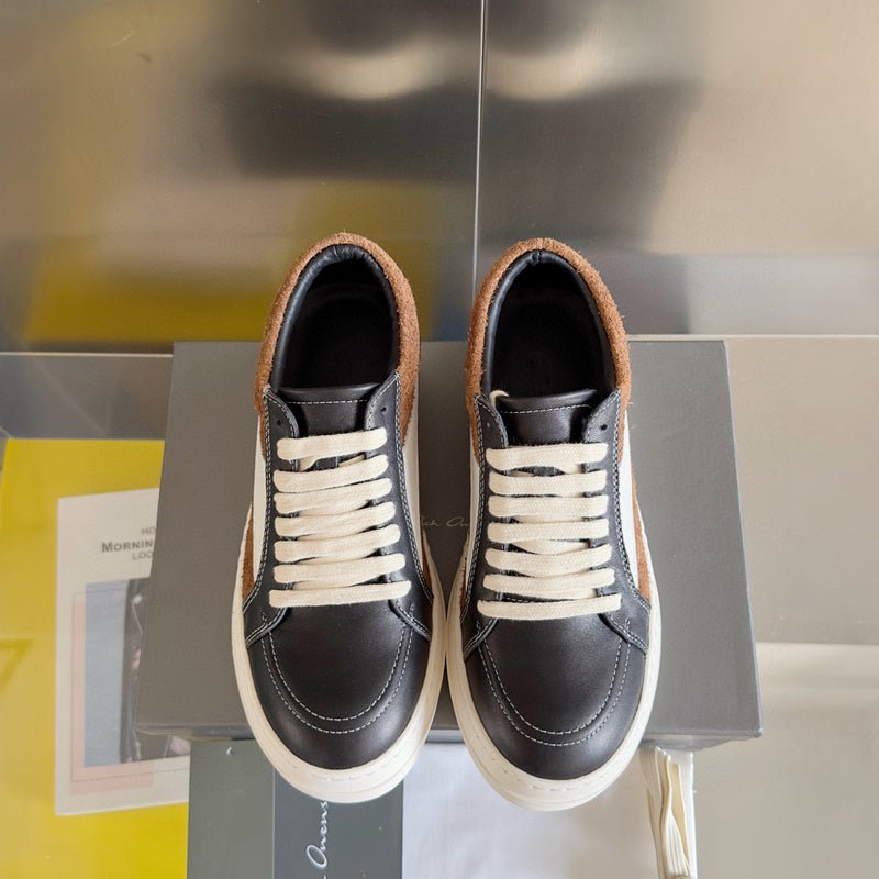 rick owens black and brown low top sneakers rick owens black and brown low top sneakers