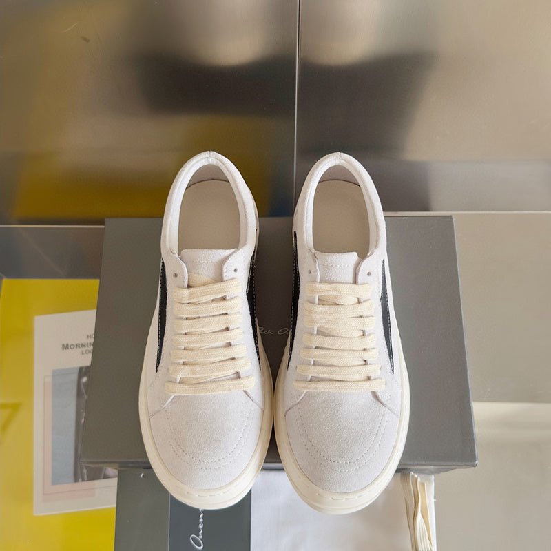rick owens white suede low top sneakers rick owens white suede low top sneakers