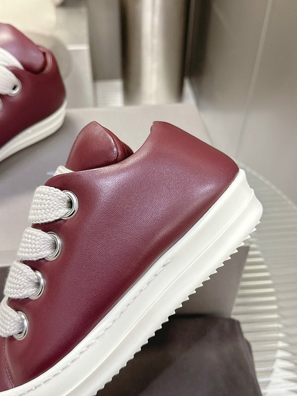 rick owens burgundy low top sneakers rick owens burgundy low top sneakers