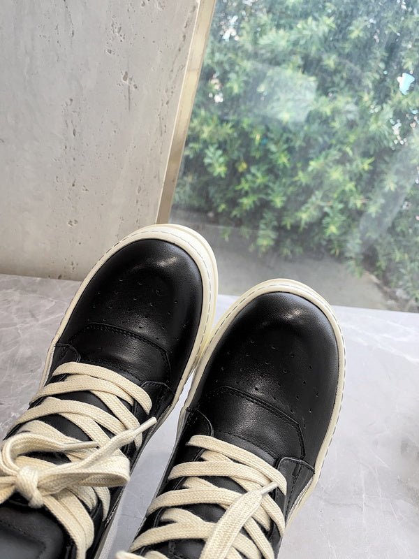 rick owens geobasket sneakers black and cream rick owens geobasket sneakers black and cream