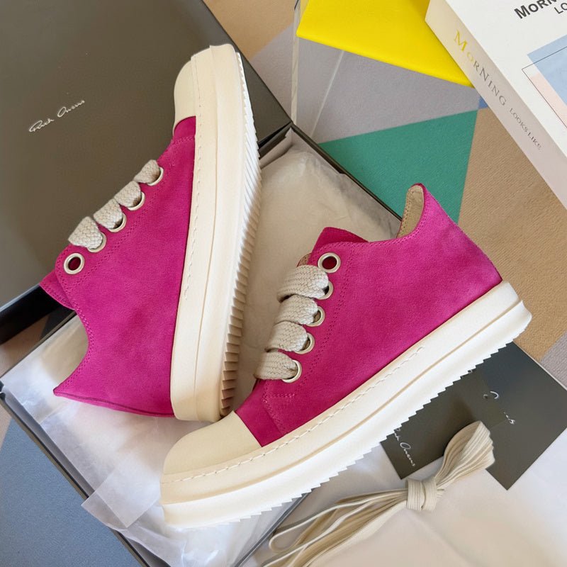 rick owens pink suede low top sneakers rick owens pink suede low top sneakers