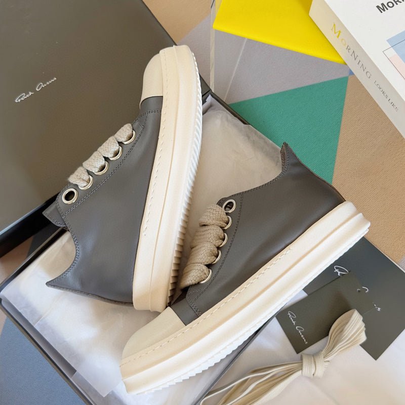 rick owens gray low top sneakers rick owens gray low top sneakers