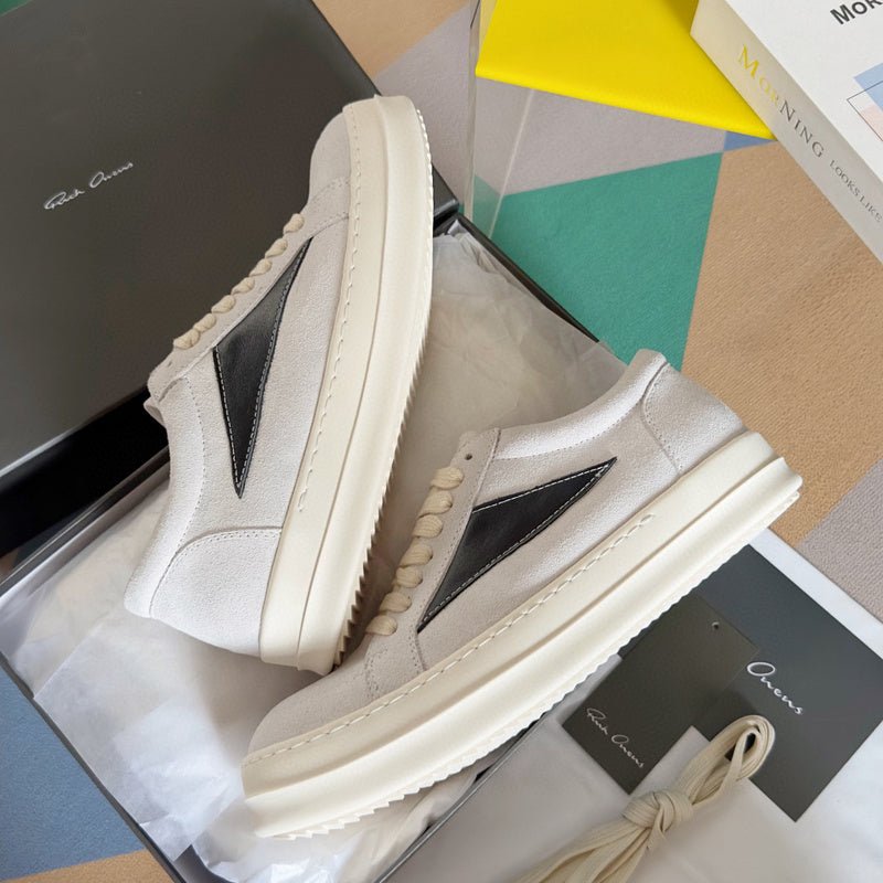 rick owens white suede low top sneakers rick owens white suede low top sneakers