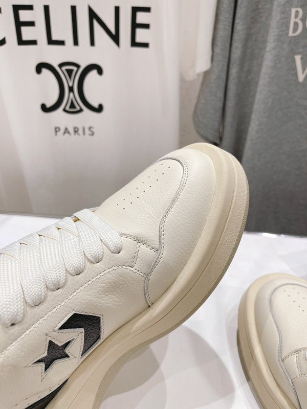 rick owens cream and black high top sneakers rick owens cream and black high top sneakers
