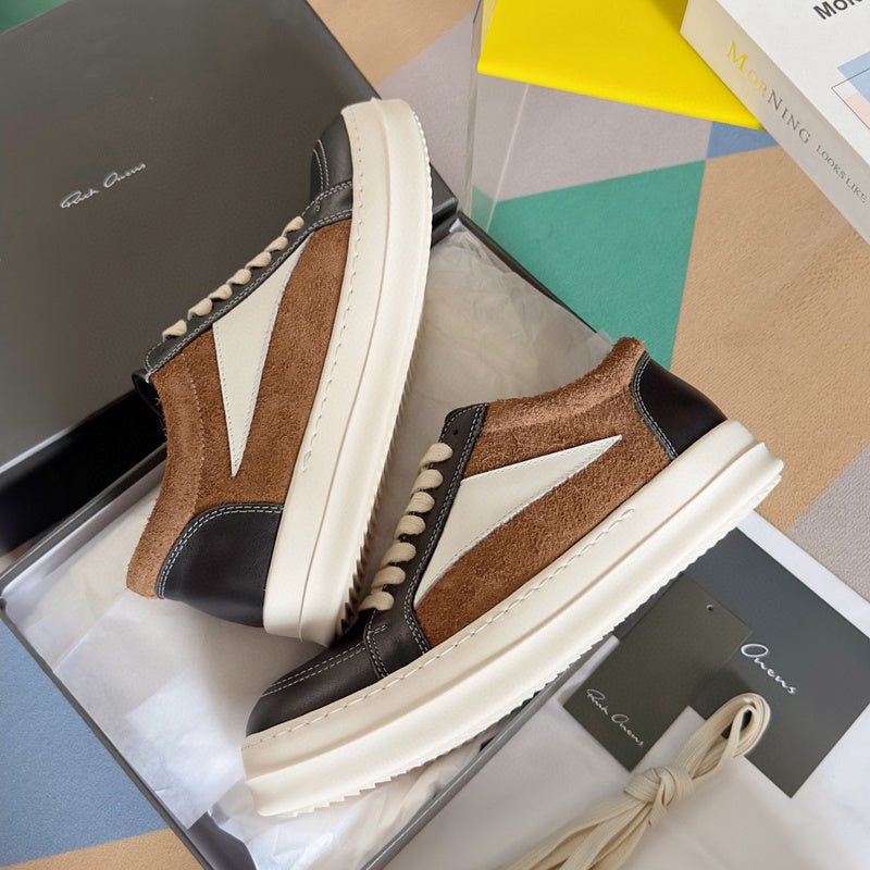 rick owens black and brown low top sneakers rick owens black and brown low top sneakers