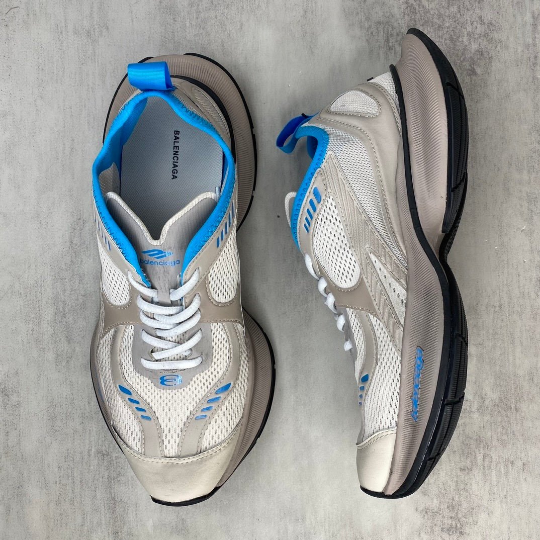balenciaga ventilated runner in khaki/blue: technical terrain balenciaga ventilated runner in khaki/blue: technical terrain