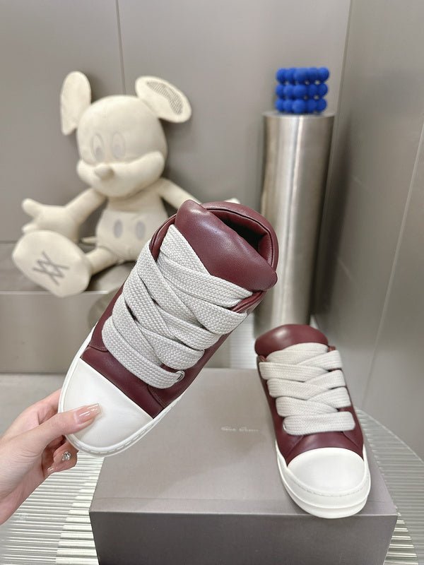 rick owens burgundy low top sneakers rick owens burgundy low top sneakers