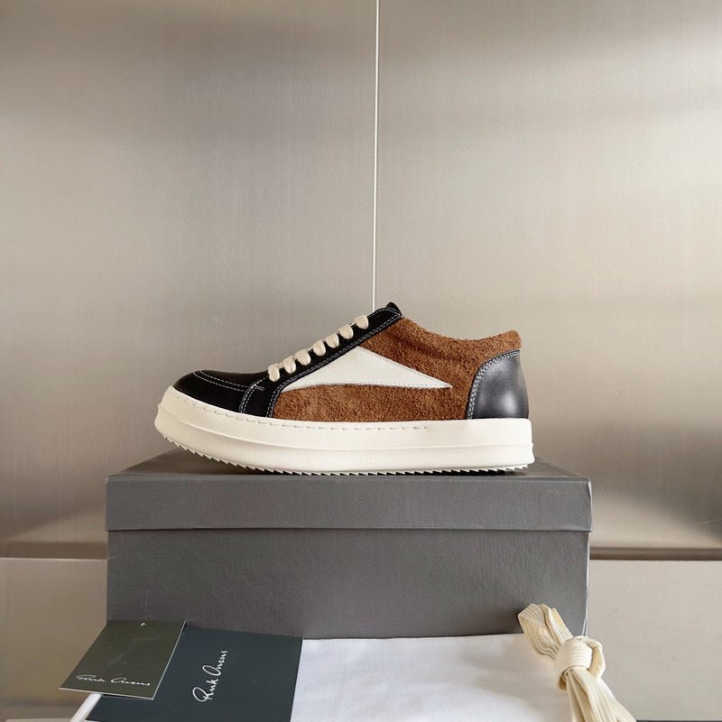 rick owens black and brown low top sneakers rick owens black and brown low top sneakers