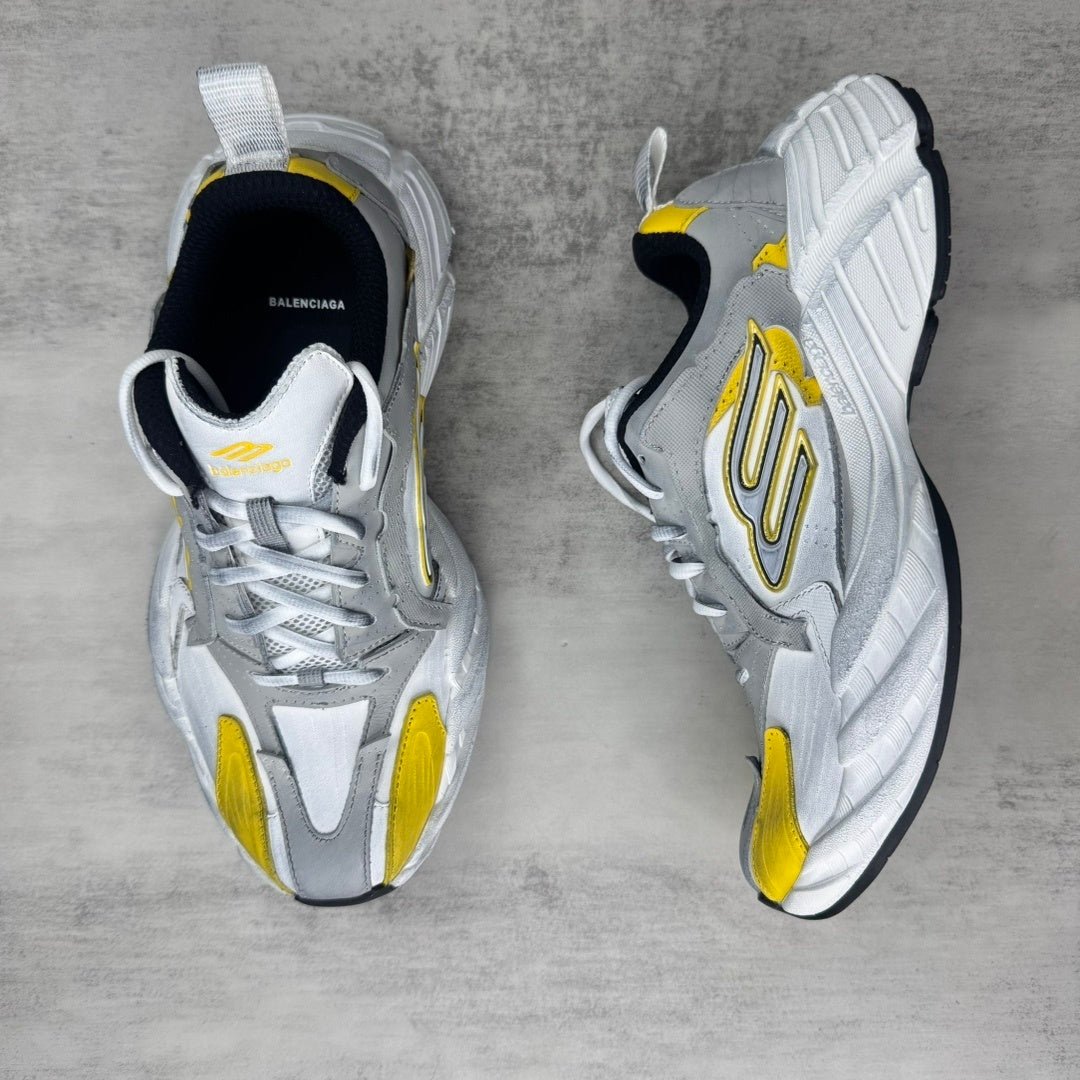 balenciaga hamp tons sneaker in white/yellow: solar statement balenciaga hamp tons sneaker in white/yellow: solar statement
