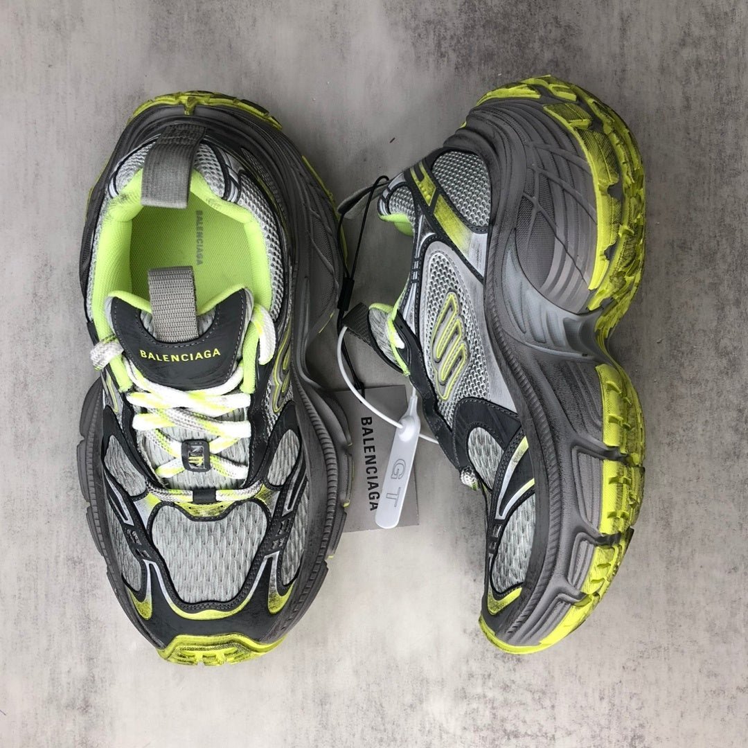 balenciaga 10xl sneaker in black/grey/yellow: industrial luminescence balenciaga 10xl sneaker in black/grey/yellow: industrial luminescence