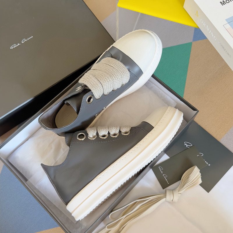 rick owens gray low top sneakers rick owens gray low top sneakers