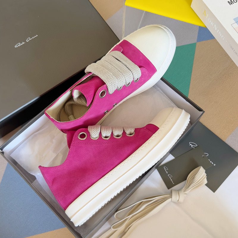 rick owens pink suede low top sneakers rick owens pink suede low top sneakers