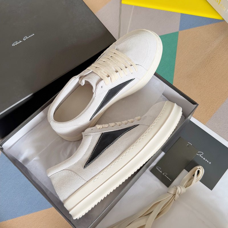 rick owens white suede low top sneakers rick owens white suede low top sneakers