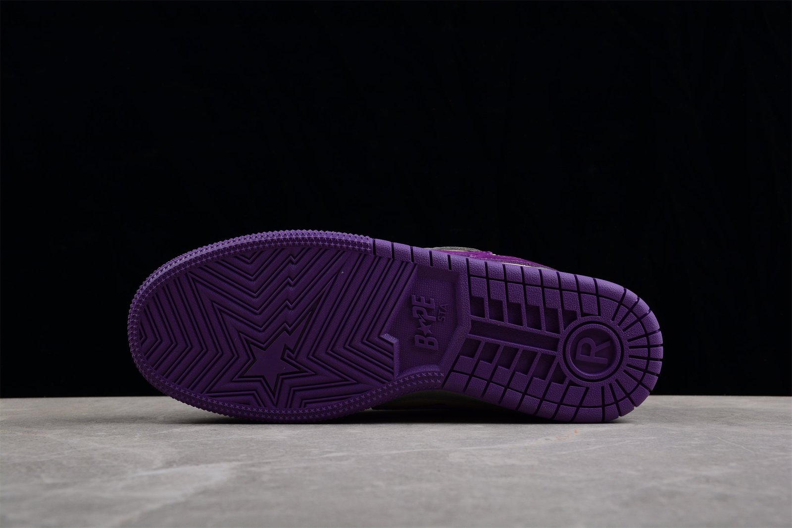 bape sta low top sneakers in grey and purple bape sta low top sneakers in grey and purple