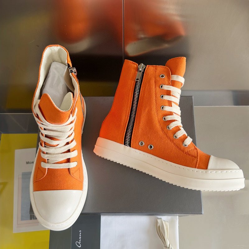 rick owens orange high top sneakers rick owens orange high top sneakers