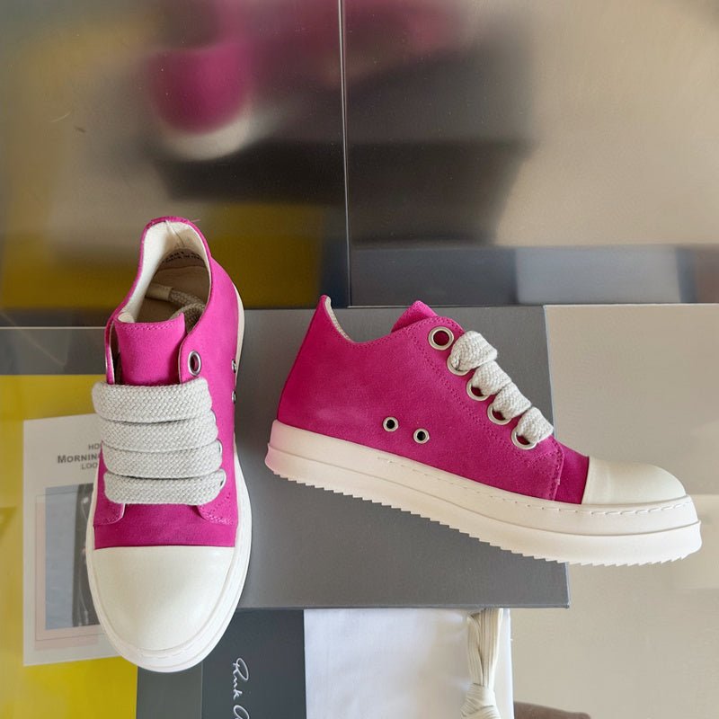 rick owens pink suede low top sneakers rick owens pink suede low top sneakers