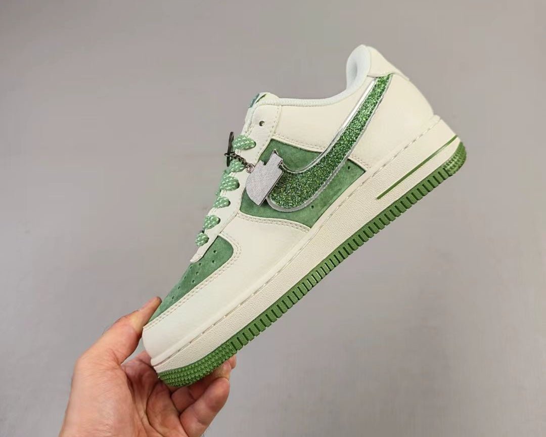 nike air force 1 “glitter green” – iridescent statement nike air force 1 “glitter green” – iridescent statement