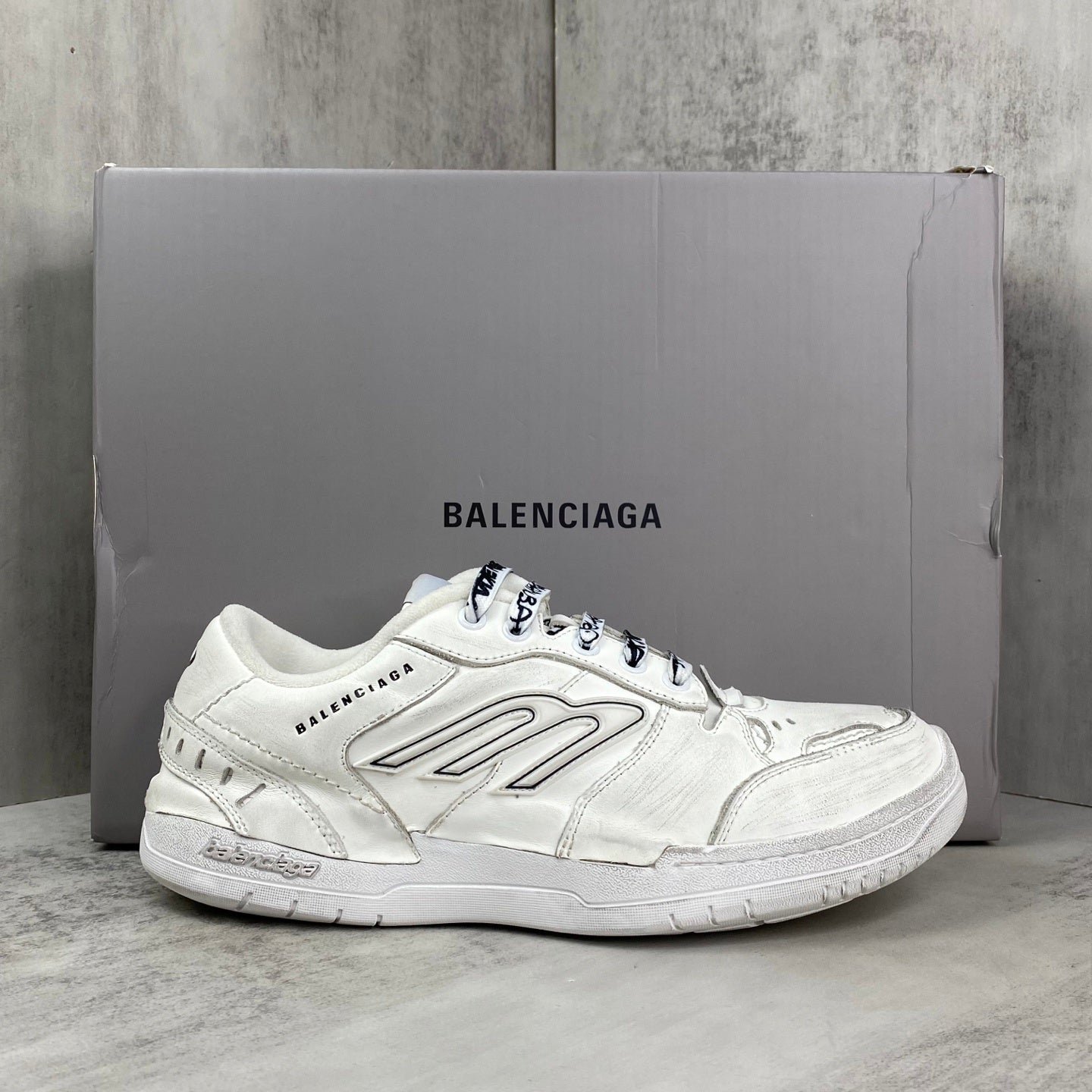 balenciaga hamp tons sneaker in white/blue: avant garde clarity balenciaga hamp tons sneaker in white/blue: avant garde clarity