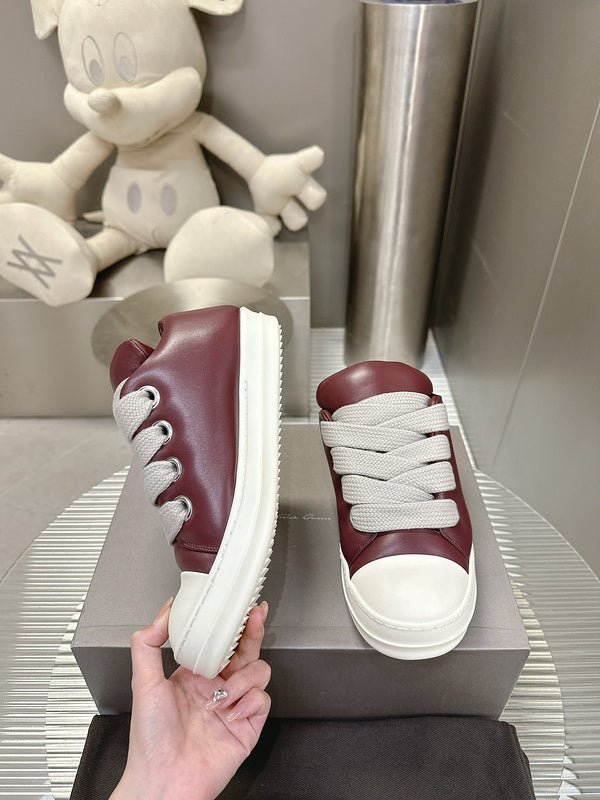 rick owens burgundy low top sneakers rick owens burgundy low top sneakers