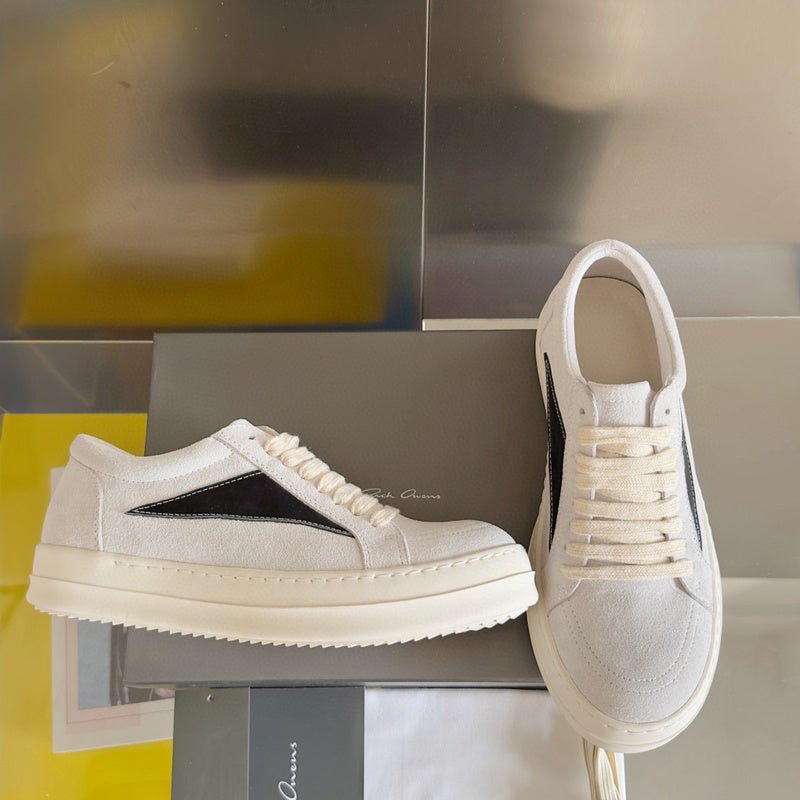rick owens white suede low top sneakers rick owens white suede low top sneakers
