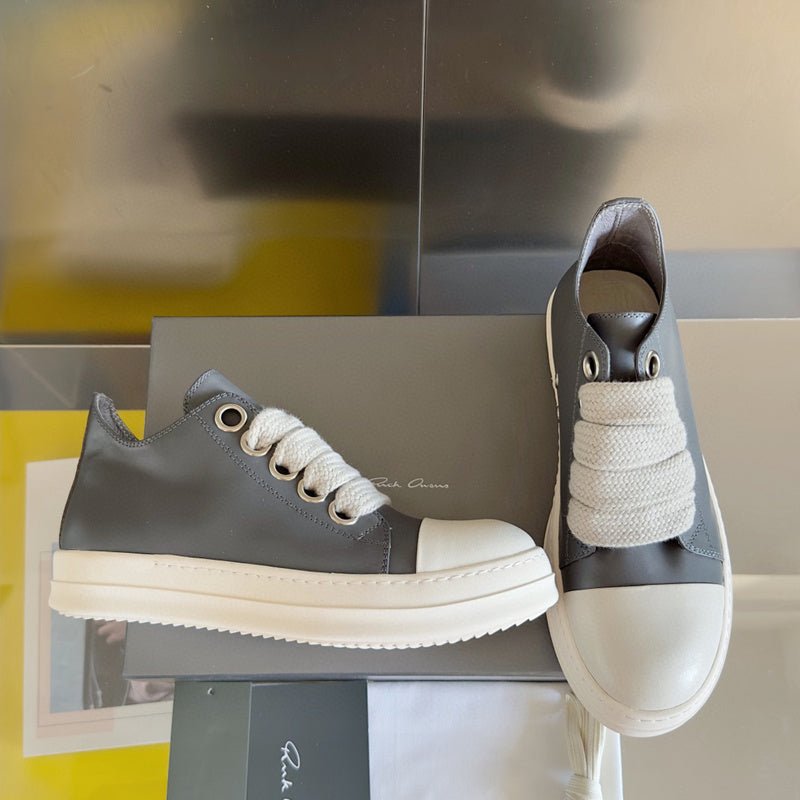rick owens gray low top sneakers rick owens gray low top sneakers
