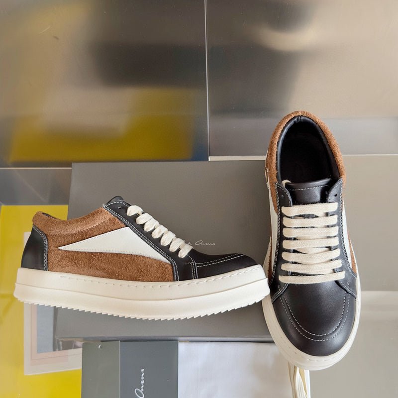 rick owens black and brown low top sneakers rick owens black and brown low top sneakers