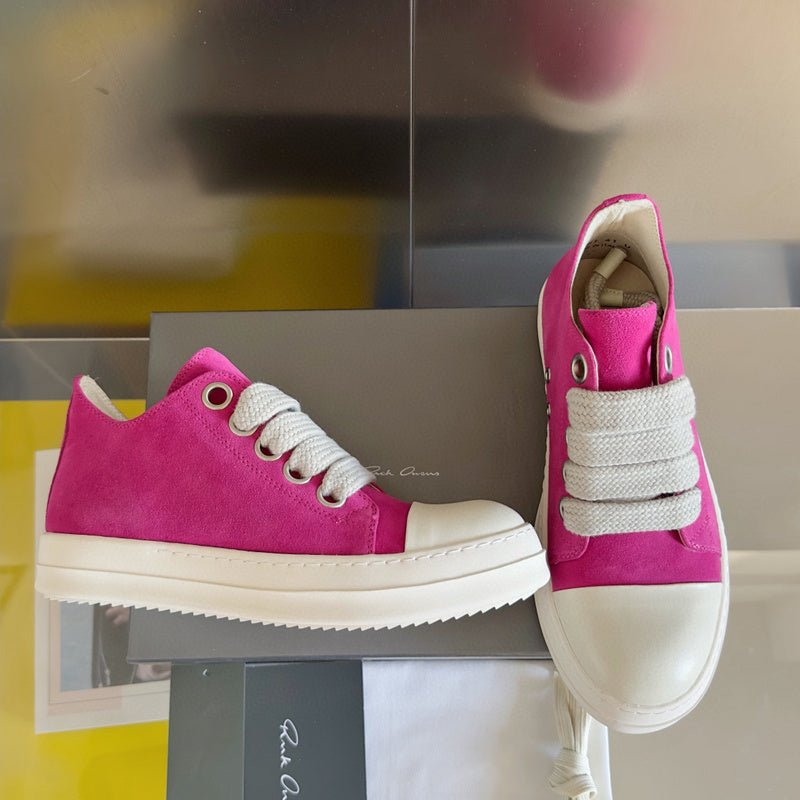 rick owens pink suede low top sneakers rick owens pink suede low top sneakers