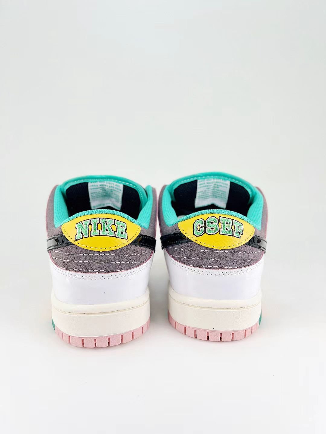 nike dunk low "csef" in white/green/black: deconstructed utility nike dunk low "csef" in white/green/black: deconstructed utility
