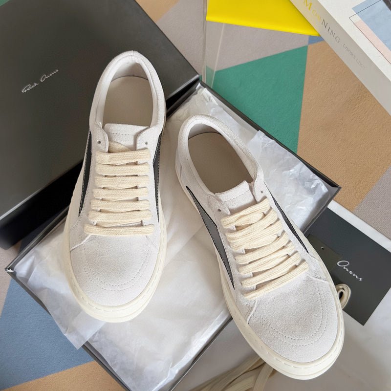 rick owens white suede low top sneakers rick owens white suede low top sneakers