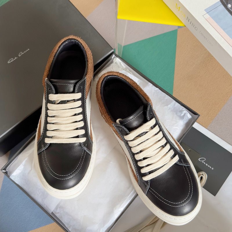 rick owens black and brown low top sneakers rick owens black and brown low top sneakers