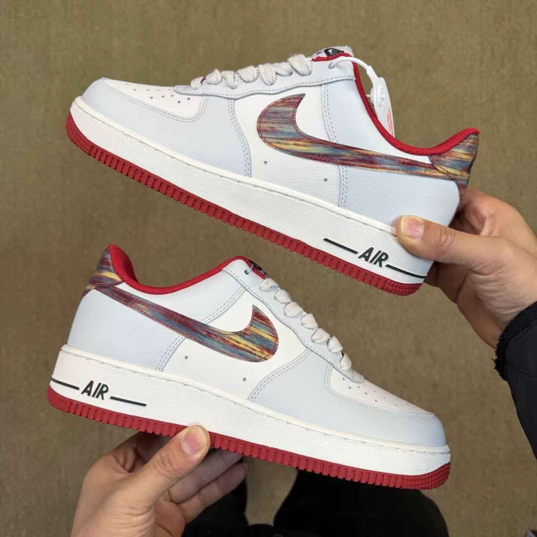 nike air force 1 “grey/red multi swoosh” – bold & layered style nike air force 1 “grey/red multi swoosh” – bold & layered style