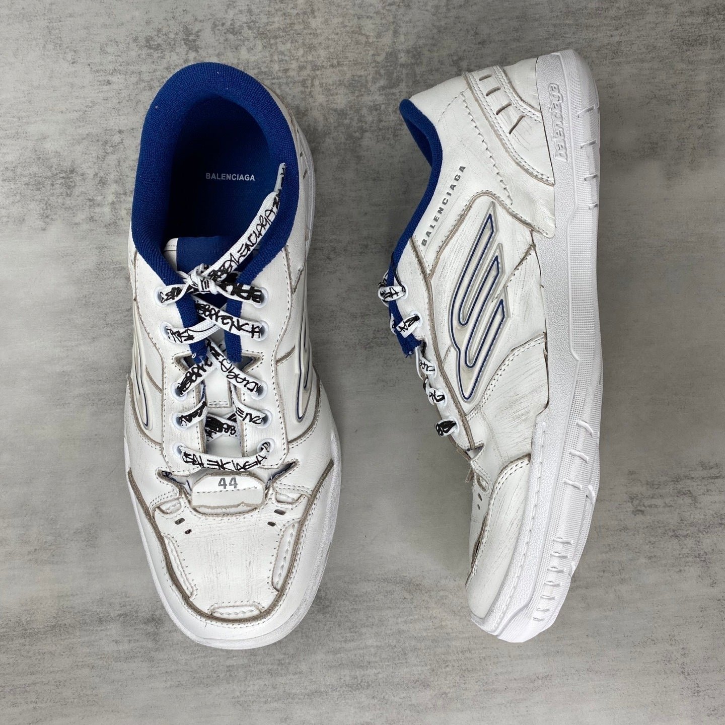 balenciaga hamp tons sneaker in white/blue: avant garde clarity balenciaga hamp tons sneaker in white/blue: avant garde clarity