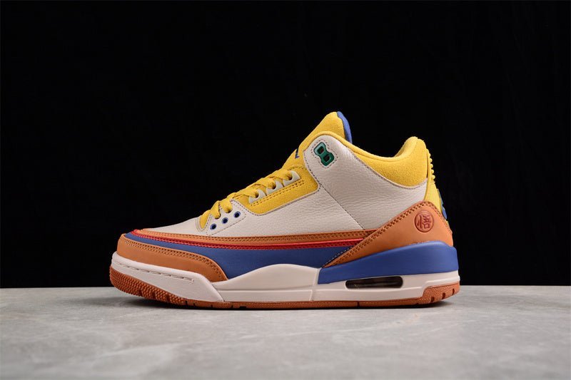 air jordan 3 retro goku brown/yellow/beige/blue air jordan 3 retro goku brown/yellow/beige/blue