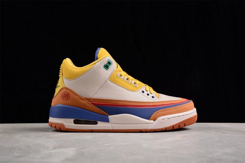 air jordan 3 retro goku brown/yellow/beige/blue air jordan 3 retro goku brown/yellow/beige/blue