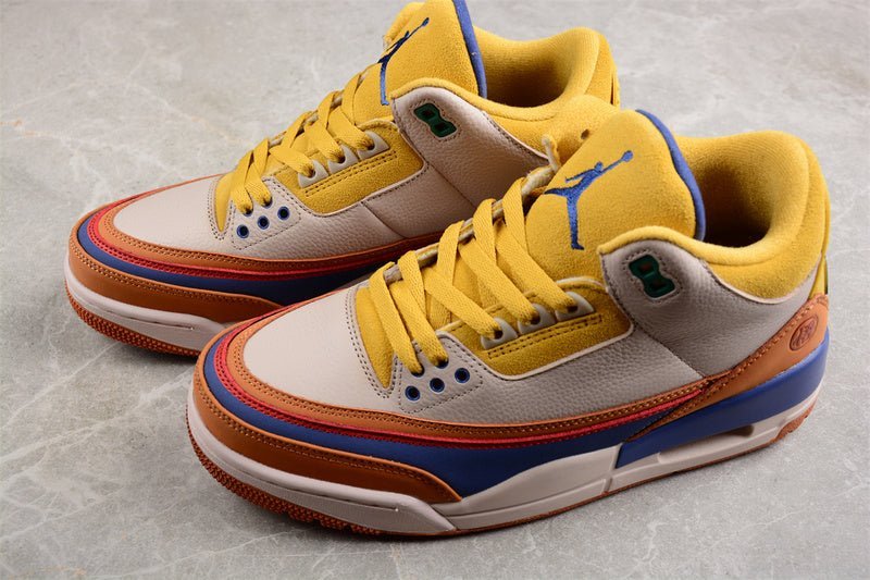 air jordan 3 retro goku brown/yellow/beige/blue air jordan 3 retro goku brown/yellow/beige/blue