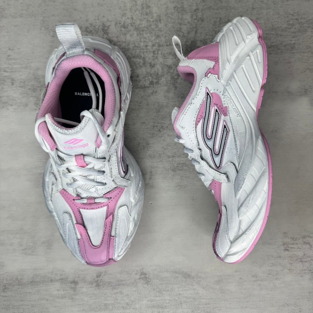 balenciaga hamp tons sneaker in white/pink: subtle disruption balenciaga hamp tons sneaker in white/pink: subtle disruption